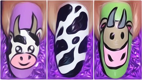 Cute Cow Print Nail Art 2020 Nail Art Designs Youtube