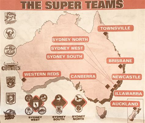 Map Of All Nrl Teams