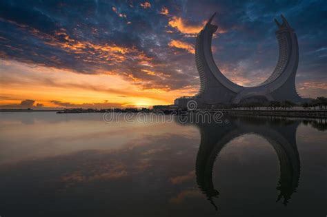 Katara Twin Tower Hotel Morgenansicht Lusail Marina Park Doha Qatar