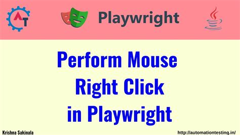 Perform Mouse Rightclick In Playwright Java Youtube