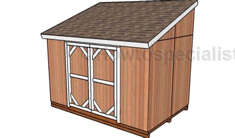 8x12 Lean to Shed Plans | HowToSpecialist - How to Build, Step by Step ...