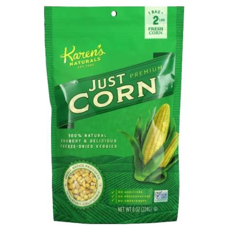 Karens Naturals Premium Freeze Dried Veggies Just Corn 8 Oz 224 G