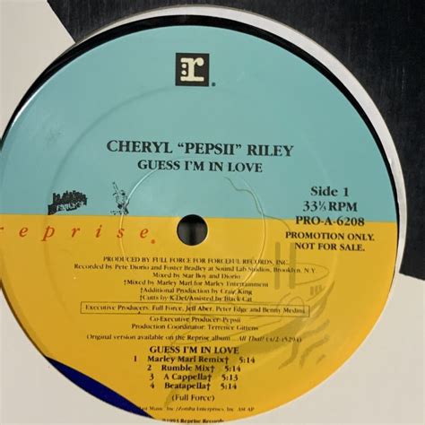 Cheryl Pepsii Riley Guess Im In Love 12 Fatman Records