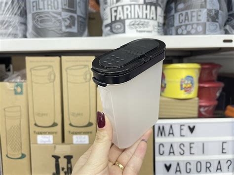 Tupperware Porta Temperos Grande Ml Preto M E Casei E Agora