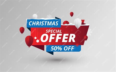 Premium Vector | Christmas sale banner design template