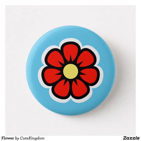 Flower 6 Cm Round Badge Zazzle