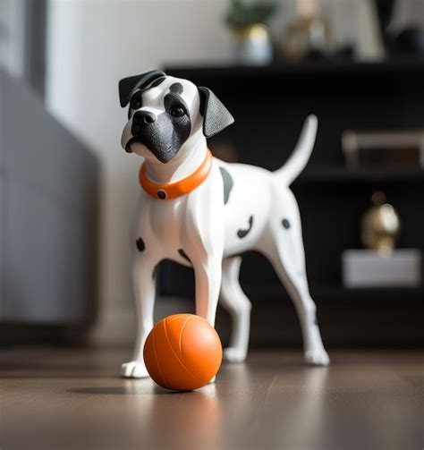 Un Perro De Juguete Con Una Mancha Blanca Y Negra En El Pecho Se