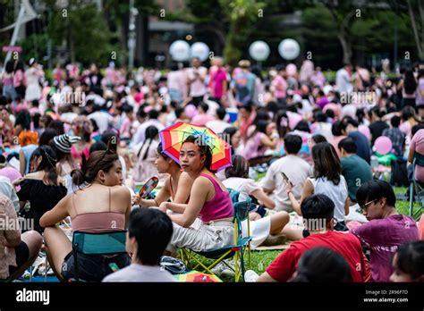 Singapore 24th June 2023 Thousands Celebrate Pink Dot Sg In Hong