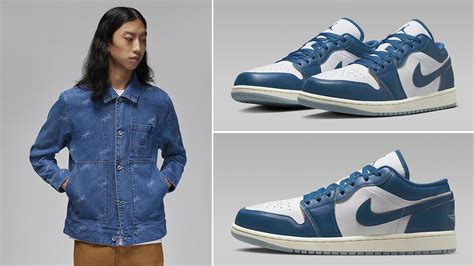 Air Jordan 1 Low Industrial Blue Denim Shirt Outfit