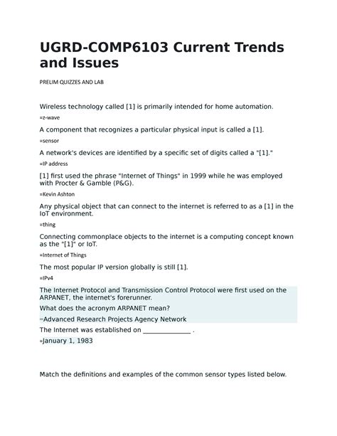 Trends AND Issues Reviewer UGRD COMP6103 Current Trends And Issues