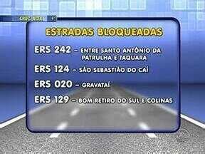 RBS Notícias Chuva deixa rodovias do RS bloqueadas Globoplay