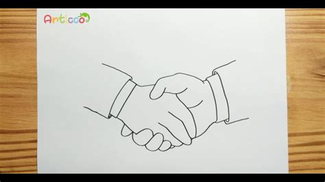 How To Draw HANDSHAKE EASY STEP BY STEP YouTube