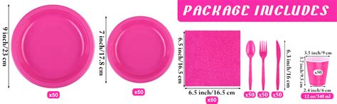 Amazon Adxco Pieces Hot Pink Party Supplies Disposable