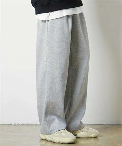 Musinsa Gakkai Unions Single Pleated Wide Sweatpants Gray