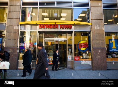 A Burger King Fast Food Restaurant In Midtown Manhattan In New York