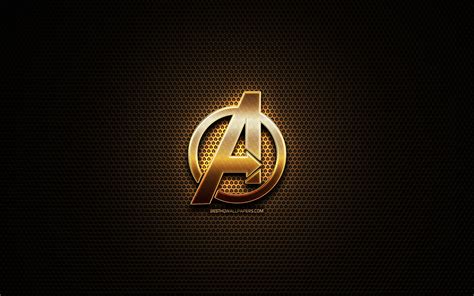 Download Golden Avengers Letter A Logo Wallpaper