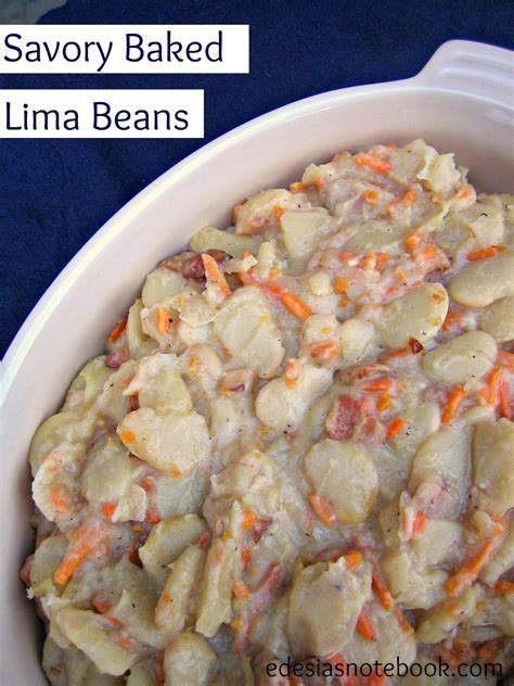 Improv Savory Baked Lima Beans ~ Edesias Notebook