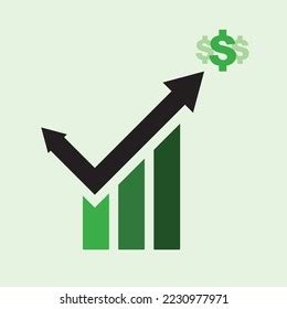 Dollar Rate Increase Icon Money Symbol Images Stock Photos