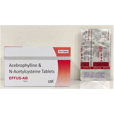 Acebrophylline And N Acetylcysteine Tablets At Rs 220 Stripe N