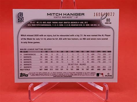 Mitch Haniger Topps Series Gold Parallel Seattle