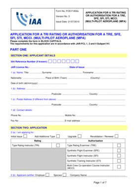 Fillable Online Tri Tre Sfe Sfi Sti Mcci Application Form Fax Email