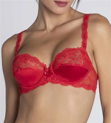 Soutien Gorge Splendeur Soie Rouge Lise Charmel Lingerie Sipp