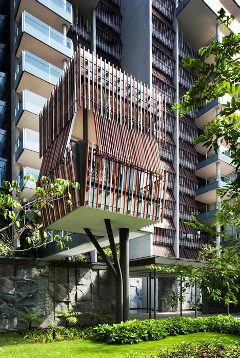 Raised Outdoor Cabins Connect To Goodwood Residence Apartments By Woha