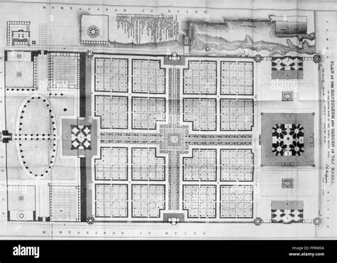 India Taj Mahal Plan Nfloor Plan Of The Taj Mahal The Marble | Images ...