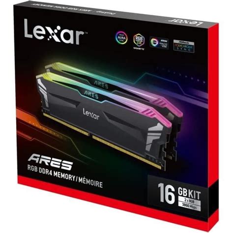 Lexar Kit Barrettes Memoire Go X Go Dimm Ddr Ares Rgb Pc