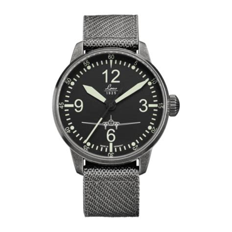 Laco 861901 Pilot Watch Special Models DC 3 Stainless Steel Black