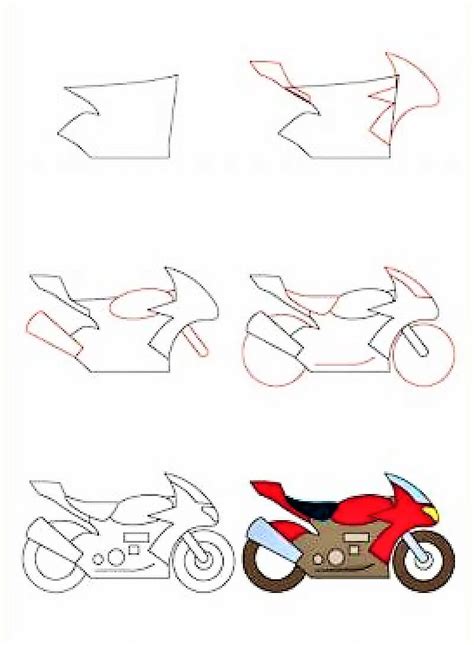 How To Draw An Easy Motorcycle Step By Step Drawing Photos