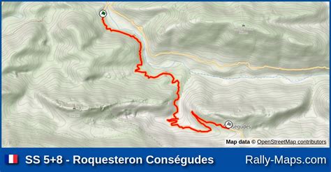 SS 5 8 Roquesteron Conségudes stage map Rallye d Antibes Côte d