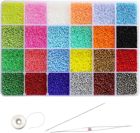 Tibaoffy Size Crafts Glass Seed Beads Mm Tiny Pony Beads Assorted