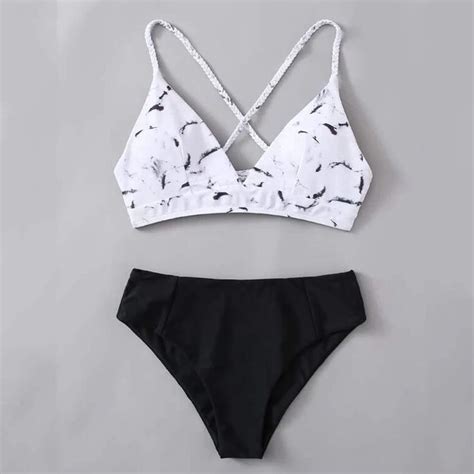 Woman Floral Random Print Bikini Set Tankini Biquini Push Up Swimsuit