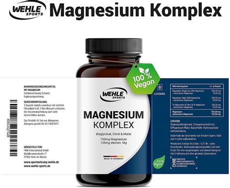 Wehle Magnesium Komplex Bisglycinat Malat Citrat 180 St Shop Apotheke