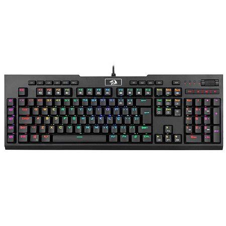 Teclado Óptico Redragon Brahma Pro RGB Switch Óptico Vermelho