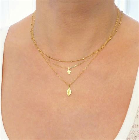 Layered Necklace Set Gold Layered Necklace Set 3 Layer