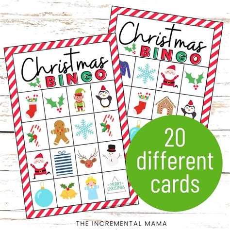 20 Free Printable Christmas Bingo Cards - The Incremental Mama