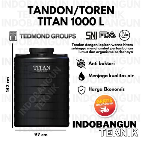 Jual Tandon Air Toren Air Tangki Air Grand Titan Liter Tedmond