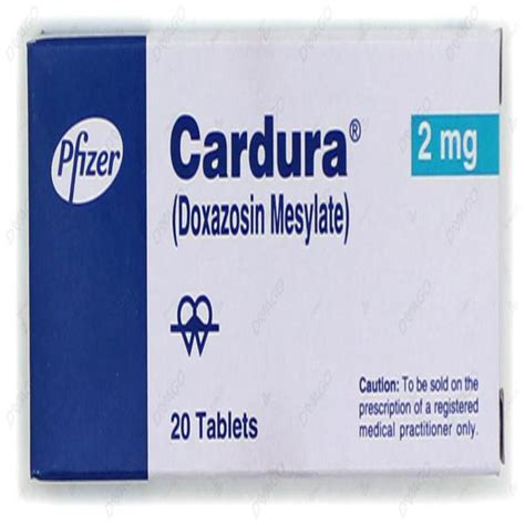 Cardura Tablets 2mg 2x10s Buy Online At Dvago®