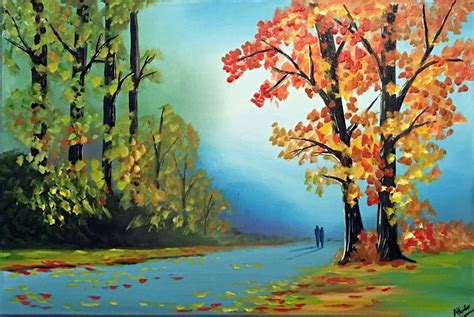 Autumn Leaves Painting at PaintingValley.com | Explore collection of Autumn Leaves Painting