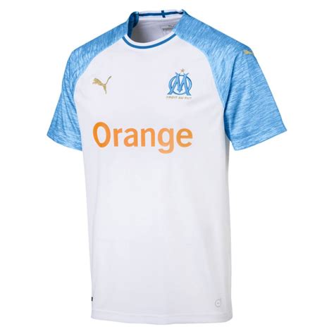 Puma Marseille Home Jersey 2018/19 - White/Light Blue