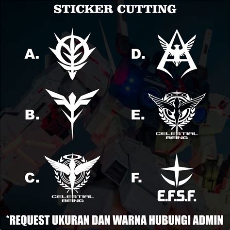 Jual Sticker Cutting Gundam Logo Stiker Gundam Shopee Indonesia