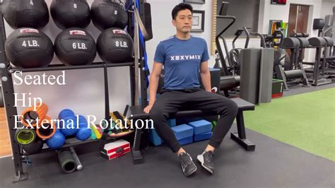 Seated Hip External Rotation Youtube