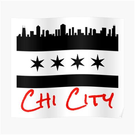 "Chicago Flag New Logo" Poster for Sale by GRKiT | Redbubble