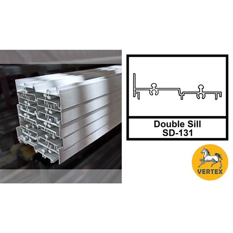 [sd 133] Vertex Sd Double Sill 21 Ft Aluminum Frame For Fabrication Sliding Window Per Piece