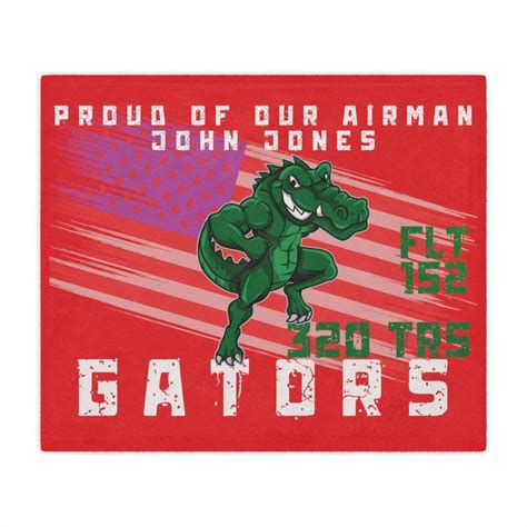 320 Trs Gators Blanket Banner Bmt Graduation Airmans Run Gators