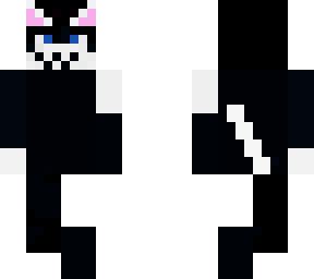 black and white cat | Minecraft Skin