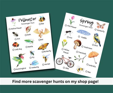 Tree Scavenger Hunt Printable for Instant Download, Outdoor Nature Activity for Kids and Adults ...