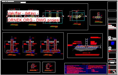 Proje Sitesi Vak Flar Detay Autocad Projesi